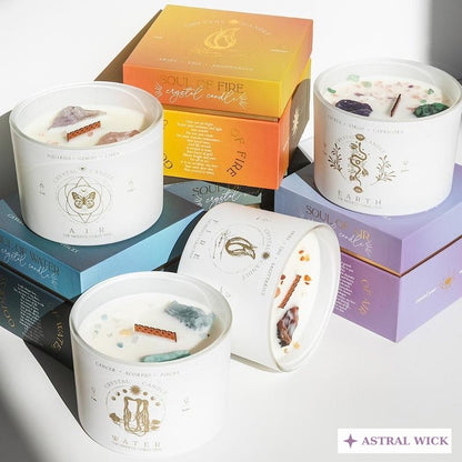 Zodiac Crystal Soy Candle 12oz
