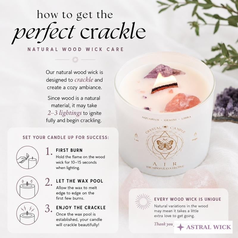 Zodiac Crystal Soy Candle 12oz