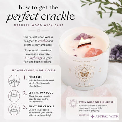 Zodiac Crystal Soy Candle 12oz