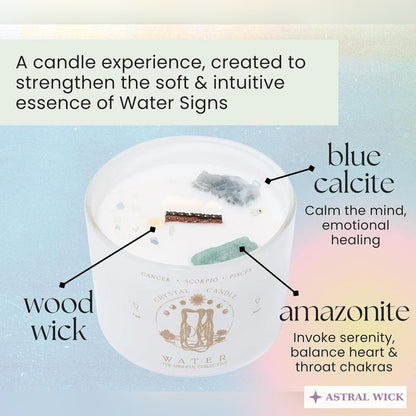Zodiac Crystal Soy Candle 12oz
