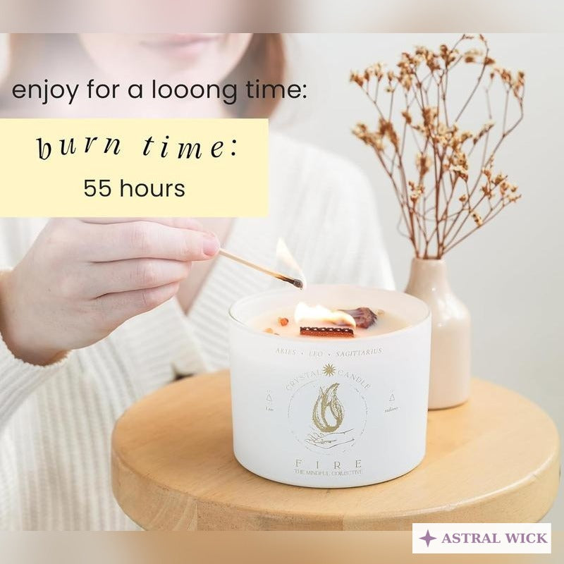 Zodiac Crystal Soy Candle 12oz