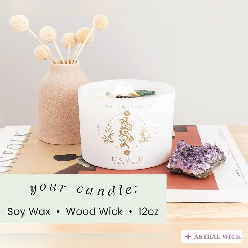 Zodiac Crystal Soy Candle 12oz