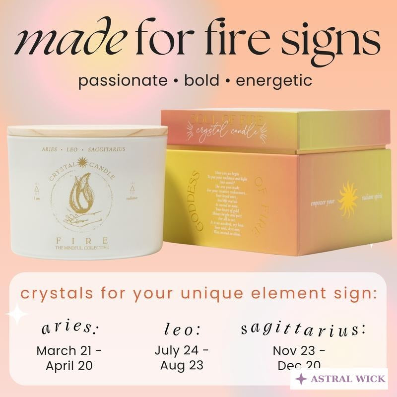 Zodiac Crystal Soy Candle 12oz